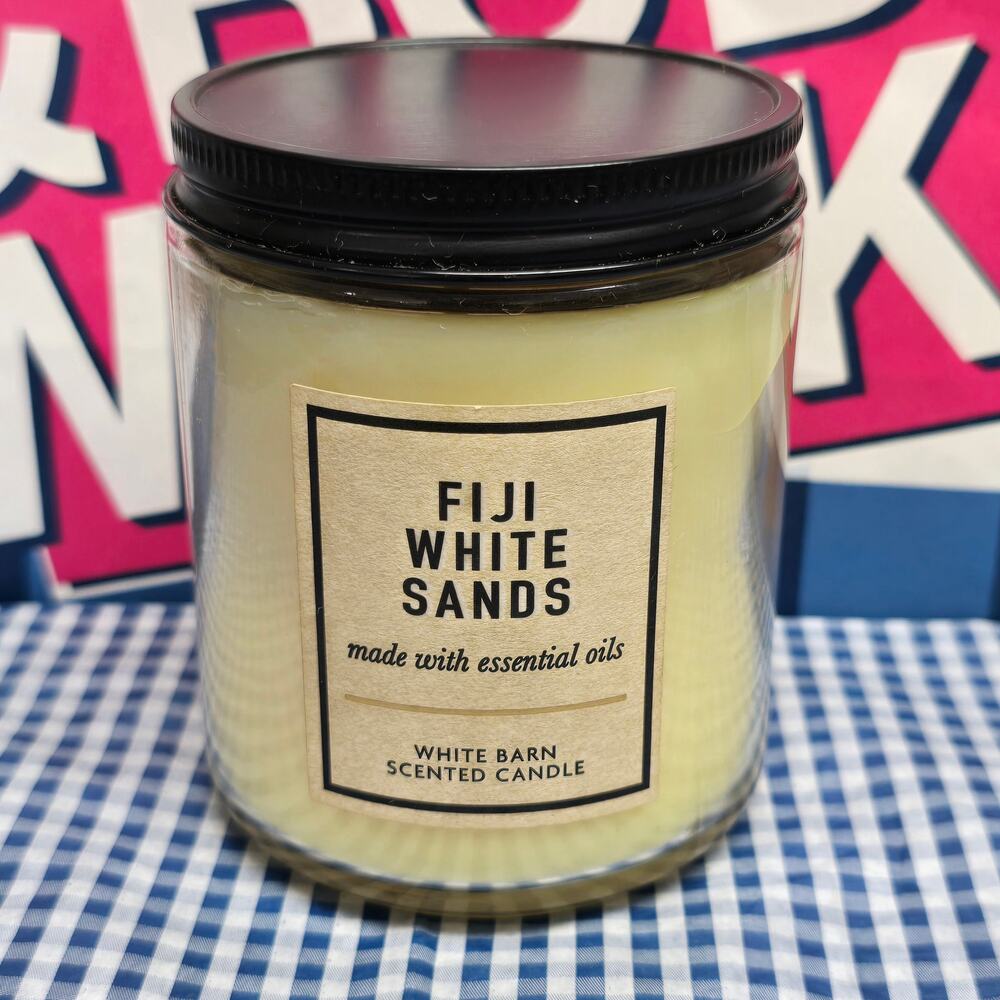 BBW Fiji White Sands Single Wick Candle Beachy Home Fragrance Decor